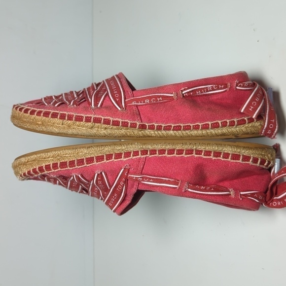 Tory Burch Azalea Logo grosgrain Espadrille flat shoes women's size 7 - Picture 10 of 16